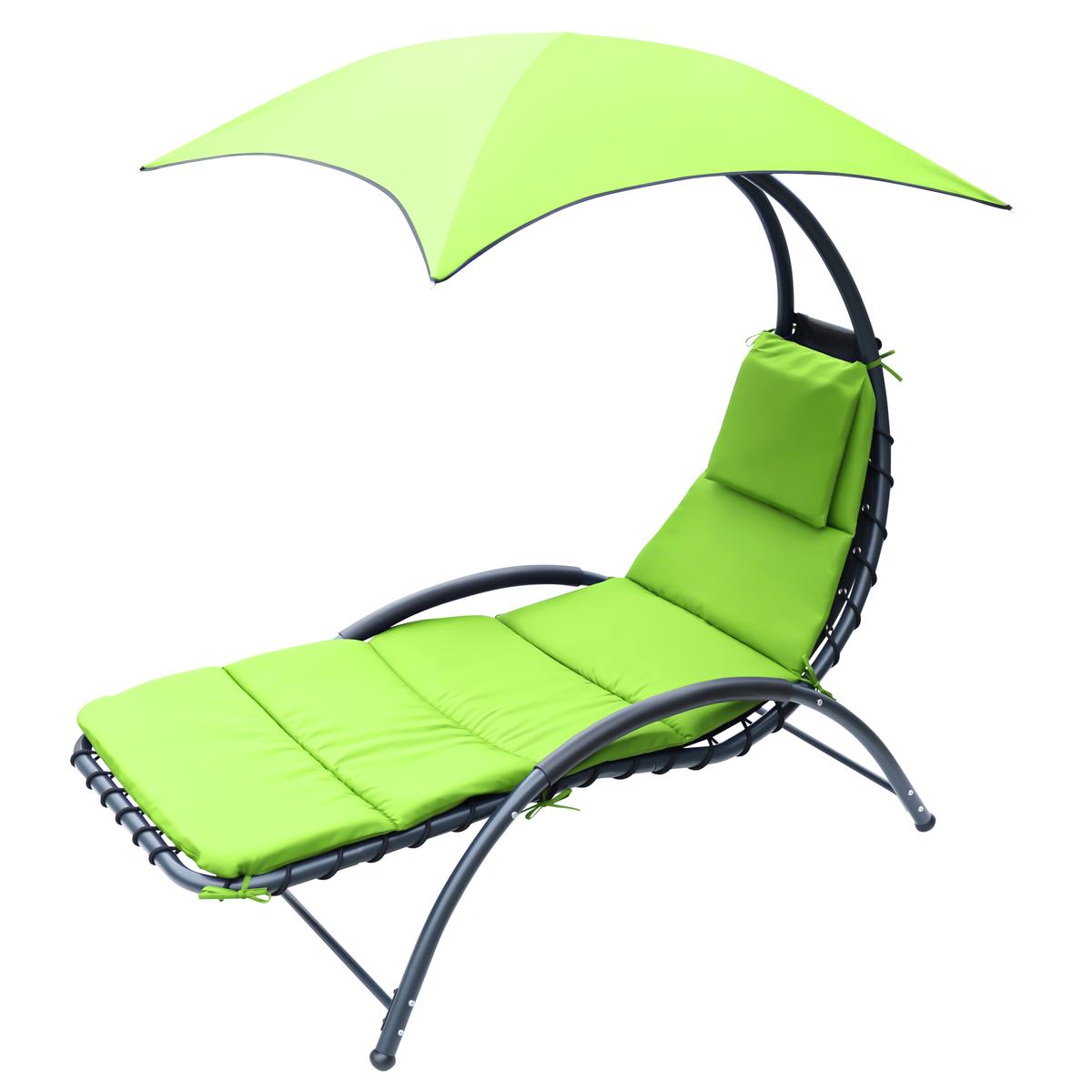 LEŻAK FOTEL Z PARASOLEM BERGAMO 200x125x180CM LIMONKA LEŻAK FOTEL Z PARASOLEM BERGAMO 200x125x180CM LIMONKA