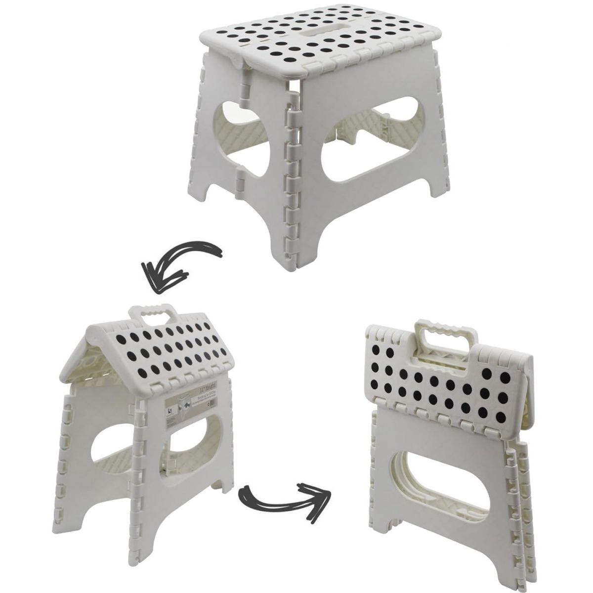 STOŁEK TABORET ANTYPOŚLIZGOWY SKŁADANY BIAŁY STOŁEK TABORET ANTYPOŚLIZGOWY SKŁADANY BIAŁY