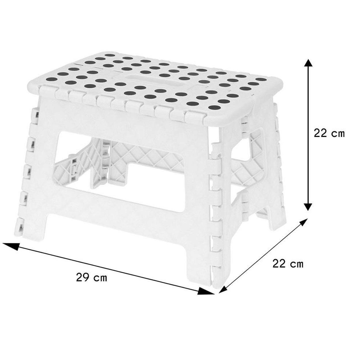 STOŁEK TABORET ANTYPOŚLIZGOWY SKŁADANY BIAŁY STOŁEK TABORET ANTYPOŚLIZGOWY SKŁADANY BIAŁY