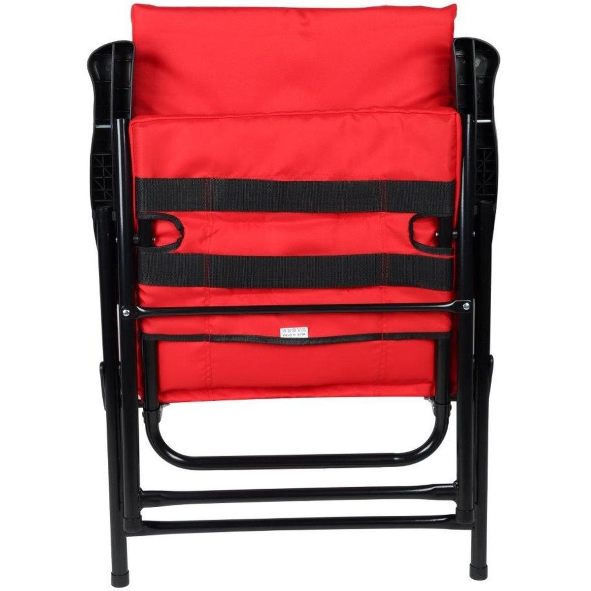 KRZESŁO OGRODOWE SKŁADANE 59X66X45/90CM Z PODUSZKĄ CZERWONE KRZESŁO OGRODOWE SKŁADANE 59X66X45/90CM Z PODUSZKĄ CZERWONE