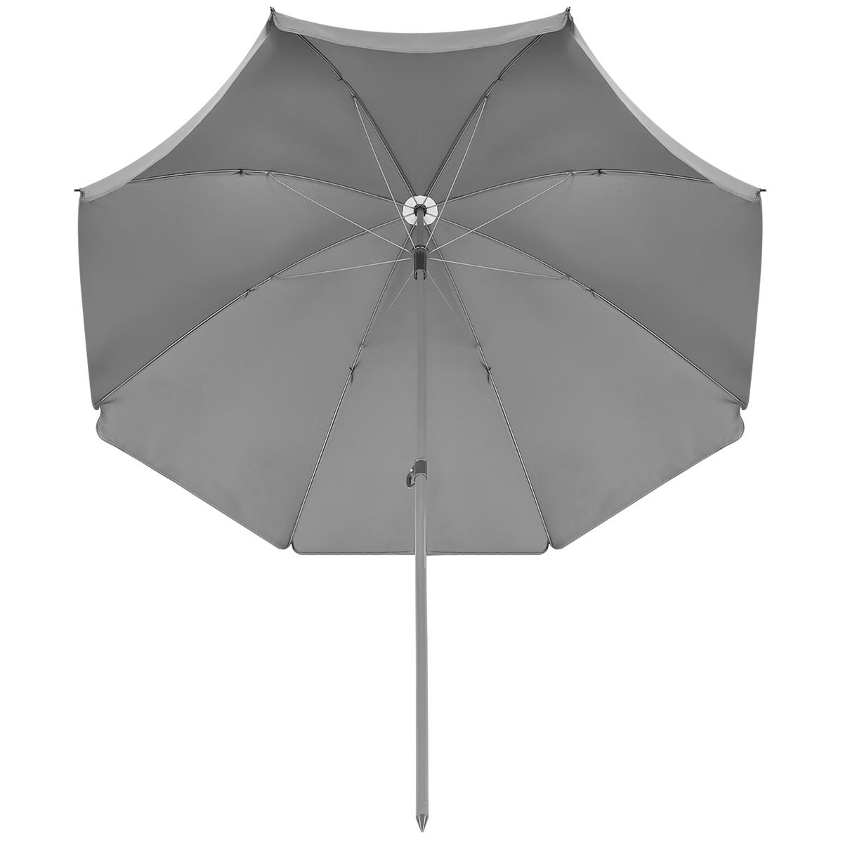 ZESTAW MEBLI OGRODOWYCH STÓŁ 4 KRZESŁA I PARASOL SZARY ZESTAW MEBLI OGRODOWYCH STÓŁ 4 KRZESŁA I PARASOL SZARY