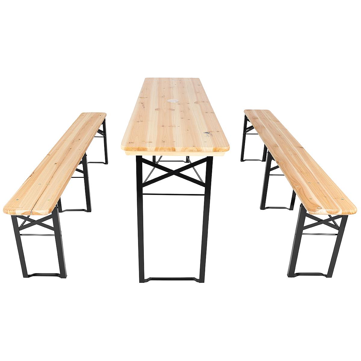 ZESTAW PIKNIKOWY BAROWY DREWNIANY STÓŁ I 2 ŁAWKI ZESTAW PIKNIKOWY BAROWY DREWNIANY STÓŁ I 2 ŁAWKI