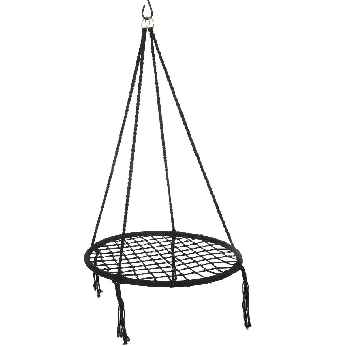 HAMAK OGRODOWY HUŚTAWKA BOCIANIE GNIAZDO 80CM CZARNA HAMAK OGRODOWY HUŚTAWKA BOCIANIE GNIAZDO 80CM CZARNA