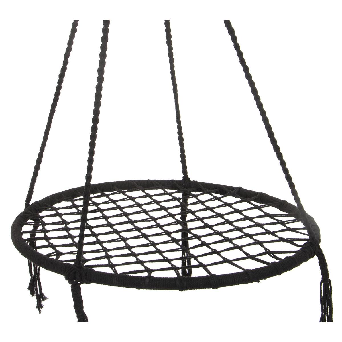 HAMAK OGRODOWY HUŚTAWKA BOCIANIE GNIAZDO 80CM CZARNA HAMAK OGRODOWY HUŚTAWKA BOCIANIE GNIAZDO 80CM CZARNA