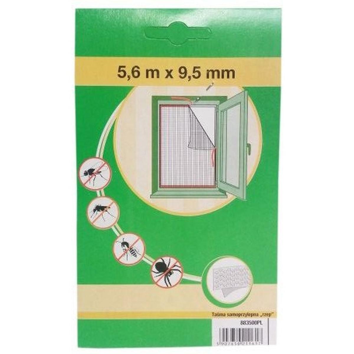 TAŚMA SAMOPRZYLEPNA NA RZEP DO MOSKITIER DŁ 5,6M SZER 9,5MM TAŚMA SAMOPRZYLEPNA NA RZEP DO MOSKITIER DŁ 5,6M SZER 9,5MM