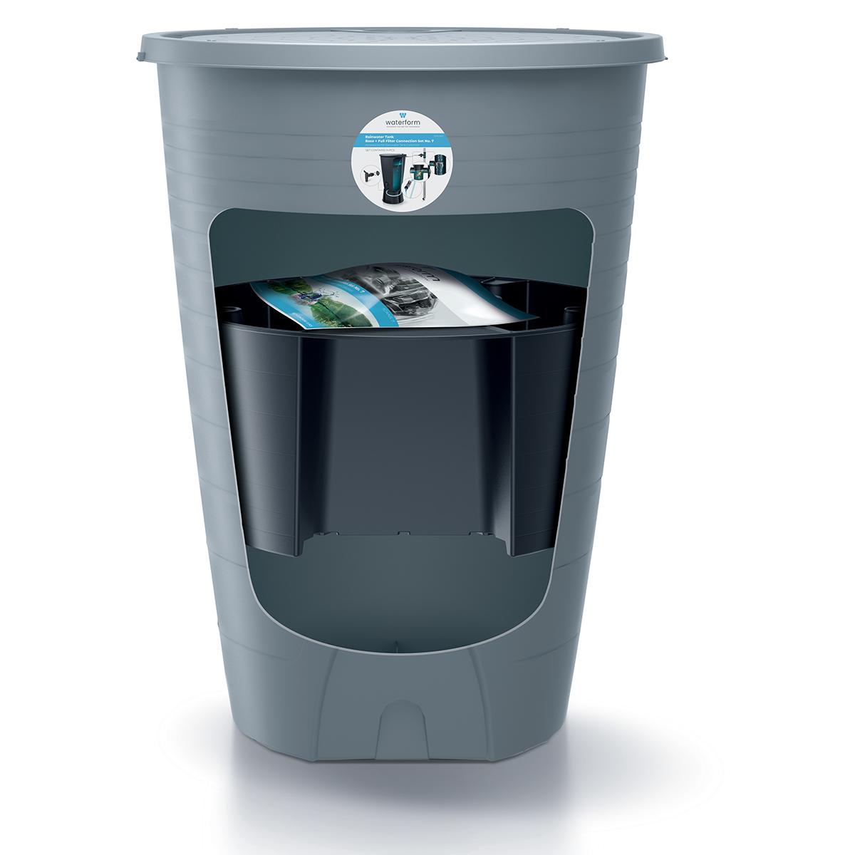 ZBIORNIK POJEMNIK NA WODĘ DESZCZÓWKĘ SET PERUNO 260L ANTRACYT ZBIORNIK POJEMNIK NA WODĘ DESZCZÓWKĘ SET PERUNO 260L ANTRACYT