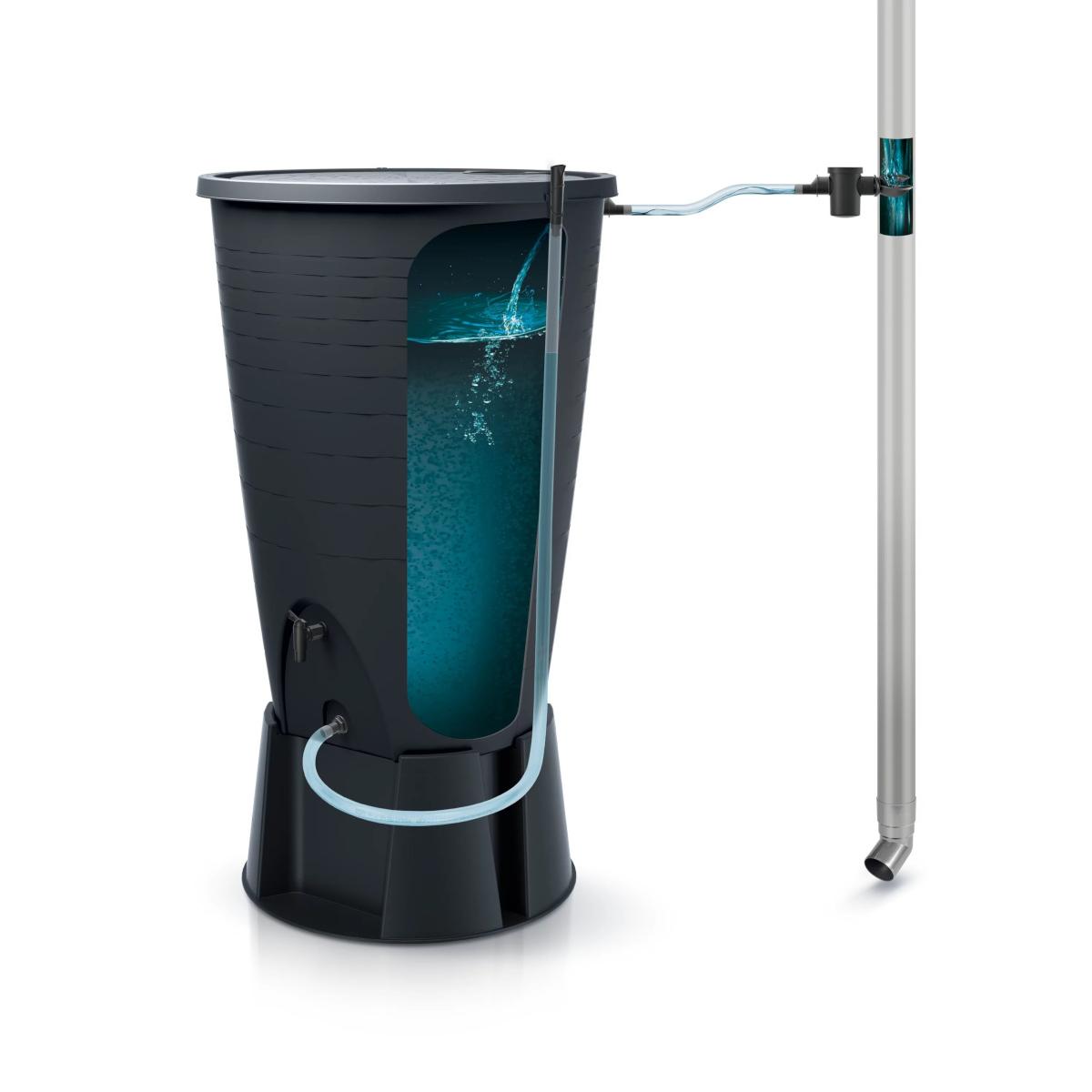 ZBIORNIK POJEMNIK NA WODĘ DESZCZÓWKĘ SET PERUNO 260L ANTRACYT ZBIORNIK POJEMNIK NA WODĘ DESZCZÓWKĘ SET PERUNO 260L ANTRACYT