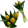 BUKIET 5 TULIPANÓW ŻÓŁTYCH 28CM JAK ŻYWYCH DEKORACJA WIOSENNA