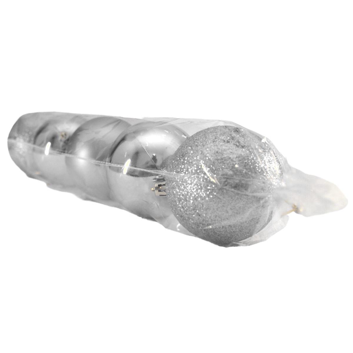 BOMBKA DEKORACYJNA PLASTIKOWA BEZPIECZNA 5SZT ŚR 80MM SREBRNY BOMBKA DEKORACYJNA PLASTIKOWA BEZPIECZNA 5SZT ŚR 80MM SREBRNY