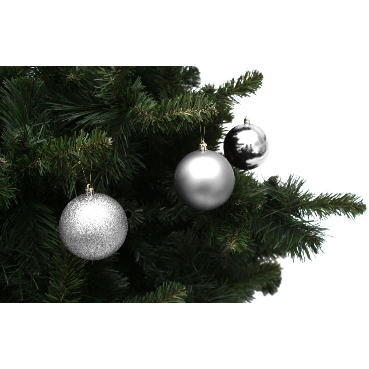 BOMBKA DEKORACYJNA PLASTIKOWA BEZPIECZNA 5SZT ŚR 80MM SREBRNY BOMBKA DEKORACYJNA PLASTIKOWA BEZPIECZNA 5SZT ŚR 80MM SREBRNY