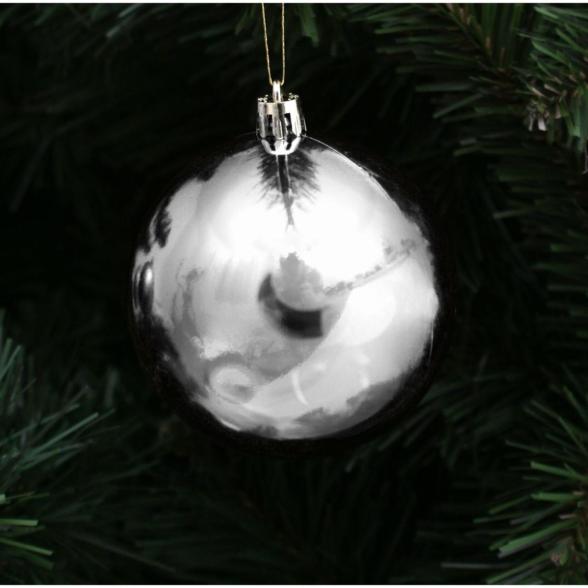 BOMBKA DEKORACYJNA PLASTIKOWA BEZPIECZNA 5SZT ŚR 80MM SREBRNY BOMBKA DEKORACYJNA PLASTIKOWA BEZPIECZNA 5SZT ŚR 80MM SREBRNY