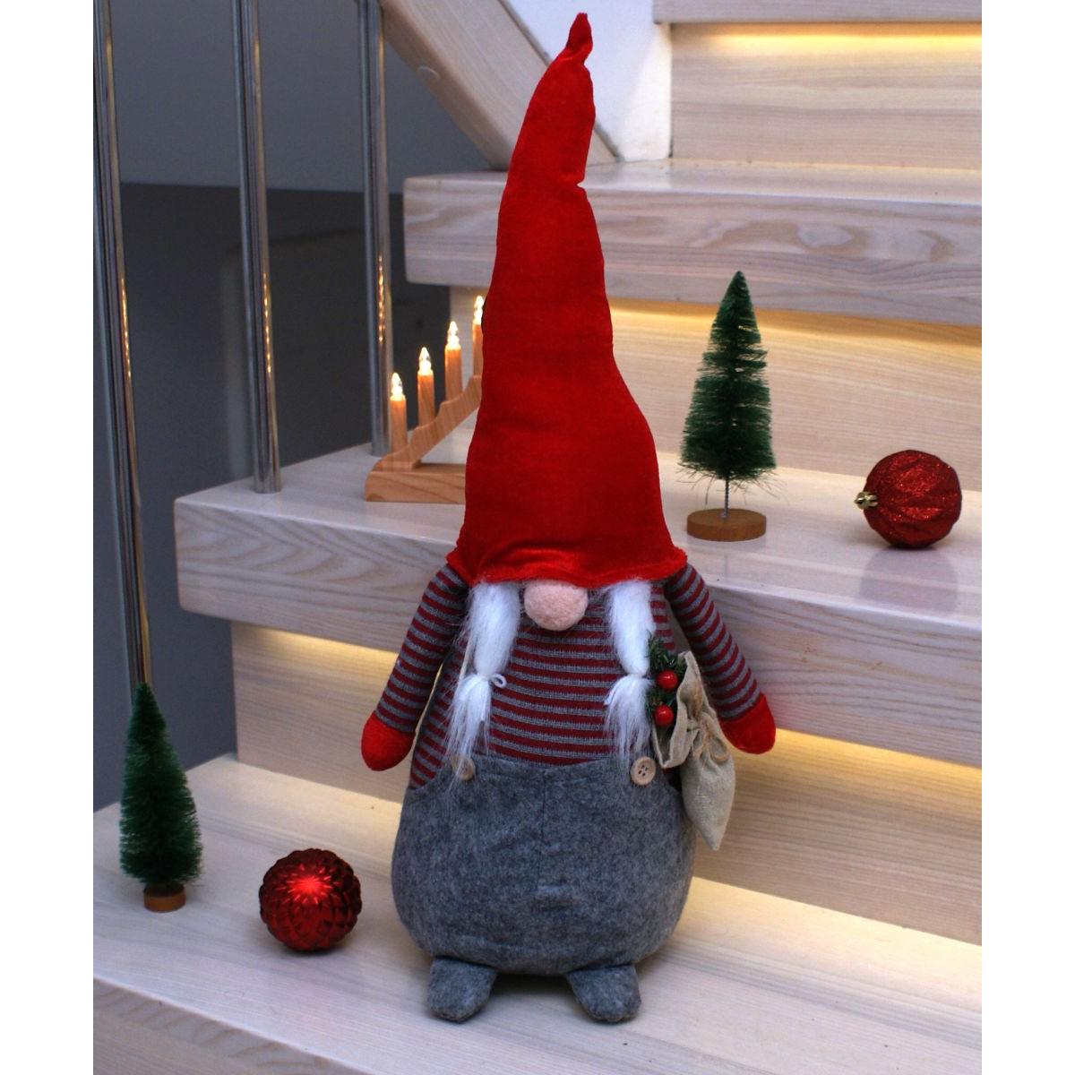 MIKOŁAJ DEKORACYJNY 50 CM GIRL Z WORKIEM I JARZĘBINĄ MIKOŁAJ DEKORACYJNY 50 CM GIRL Z WORKIEM I JARZĘBINĄ