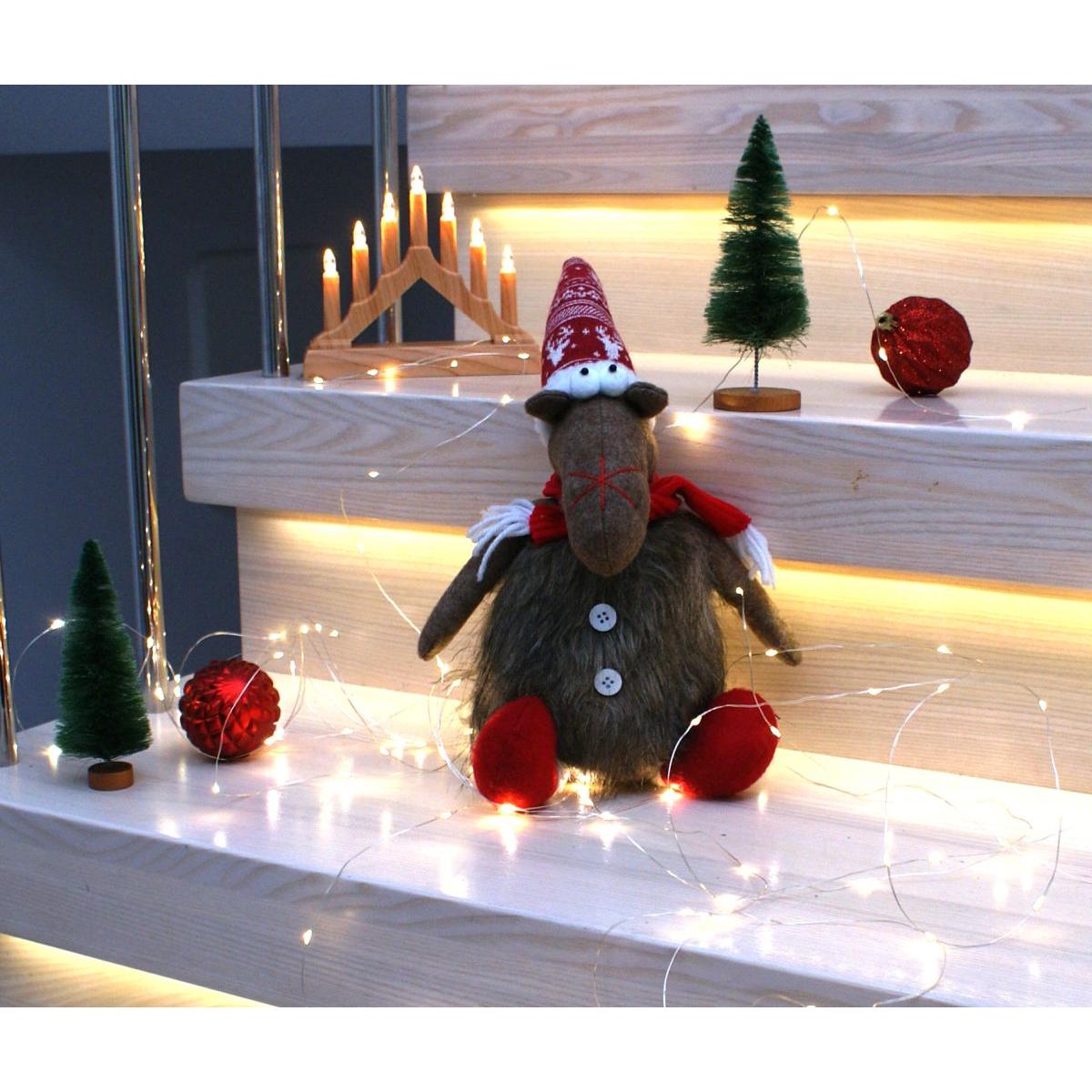 RENIFER DEKORACYJNY 35CM BRĄZOWY RENIFER DEKORACYJNY 35CM BRĄZOWY