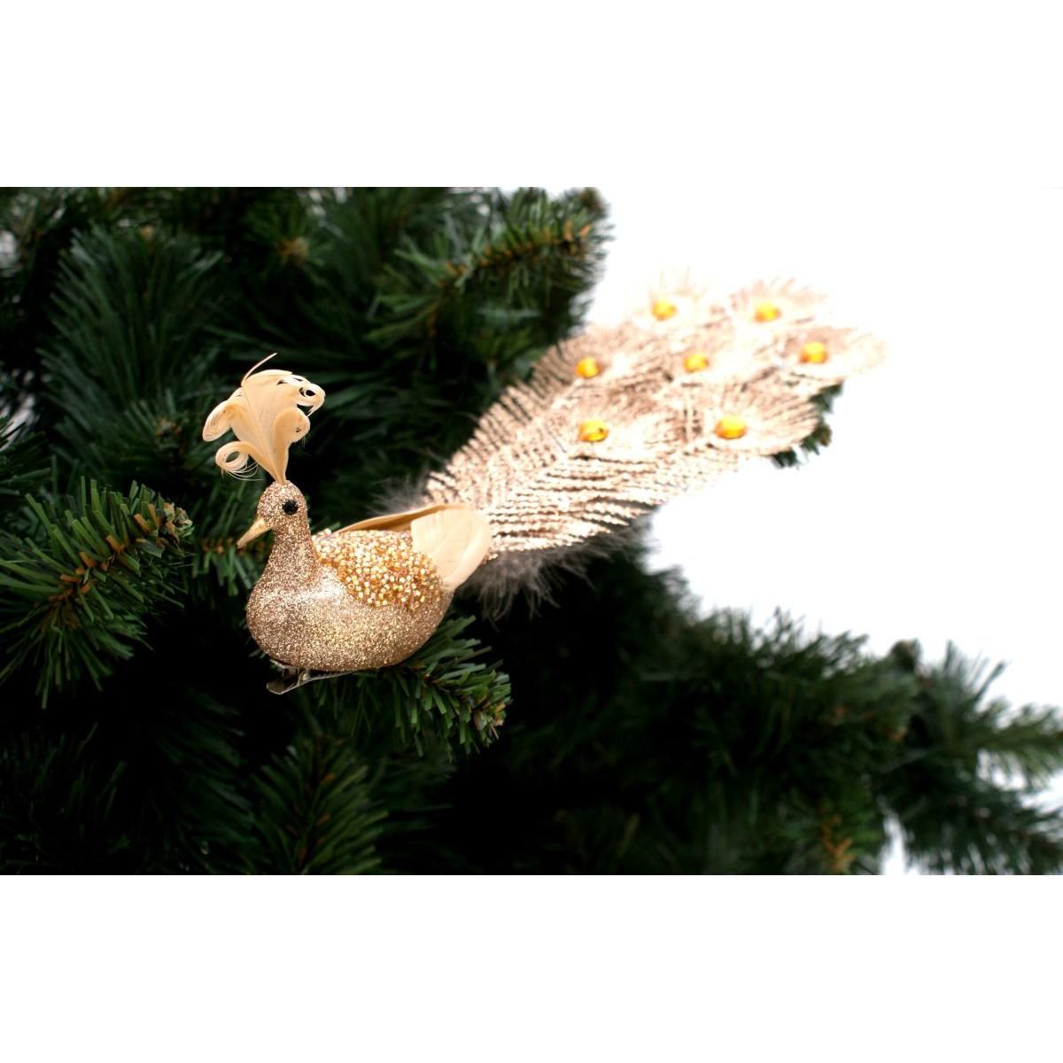 PAW DEKORACYJNY NA KLIPIE BOMBKA ZŁOTY PAW DEKORACYJNY NA KLIPIE BOMBKA ZŁOTY