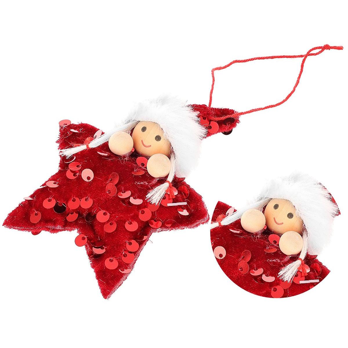 ZESTAW ZAWIESZEK 3 SZT GWIAZDKI LALECZKI CEKINY CZERWONE ZESTAW ZAWIESZEK 3 SZT GWIAZDKI LALECZKI CEKINY CZERWONE