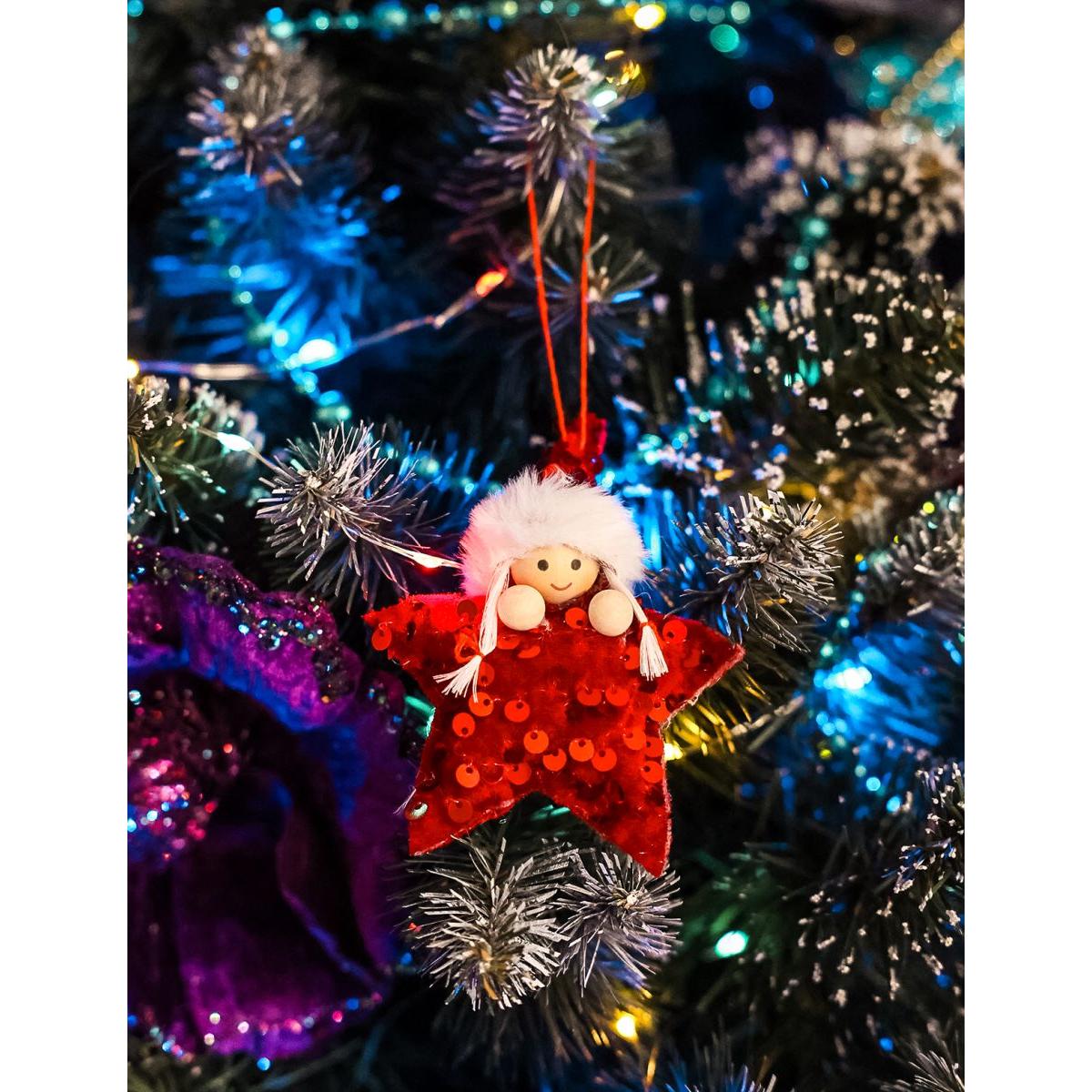 ZESTAW ZAWIESZEK 3 SZT GWIAZDKI LALECZKI CEKINY CZERWONE ZESTAW ZAWIESZEK 3 SZT GWIAZDKI LALECZKI CEKINY CZERWONE