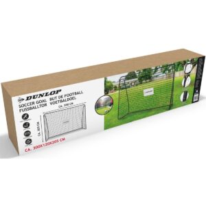 BRAMKA DO PIŁKI NOŻNEJ Z SIATKĄ 300x205x120cm  DUNLOP