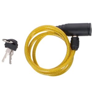 ZAPIĘCIE ROWEROWE DUNLOP SPIRALNE NA KLUCZ 0,6x90CM ŻÓŁTY