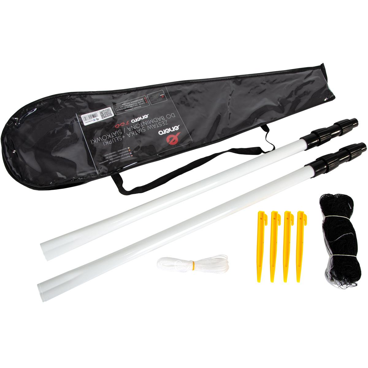 ZESTAW BADMINTON SIATKÓWKA SIATKA I SŁUPKI ENERO 700 ZESTAW BADMINTON SIATKÓWKA SIATKA I SŁUPKI ENERO 700