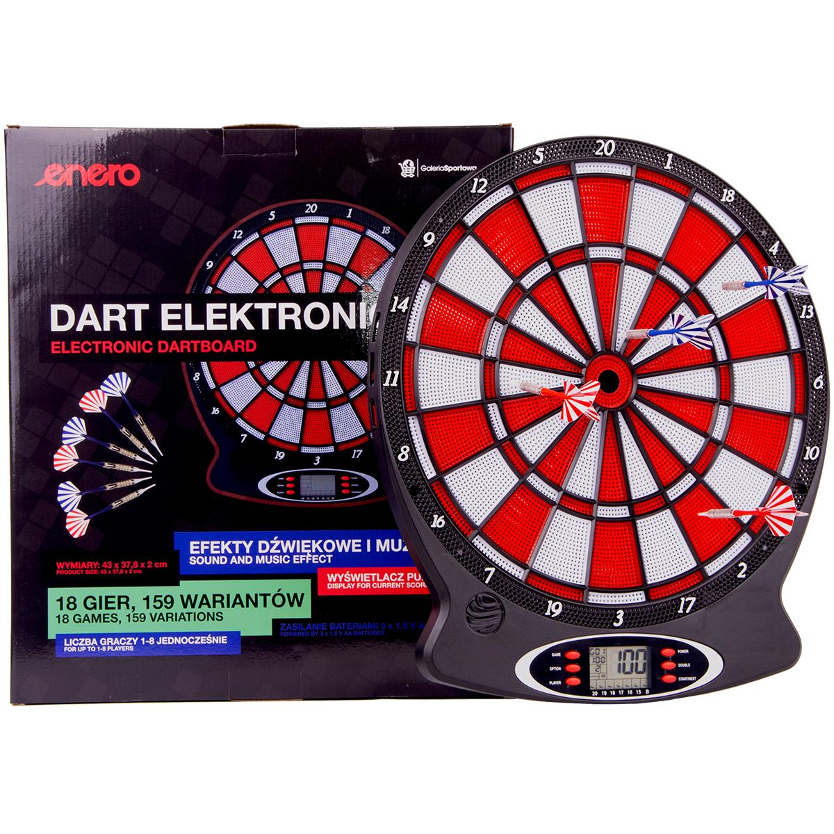 DART ELEKTRONICZNY ENERO 43CM CZERWONY DART ELEKTRONICZNY ENERO 43CM CZERWONY