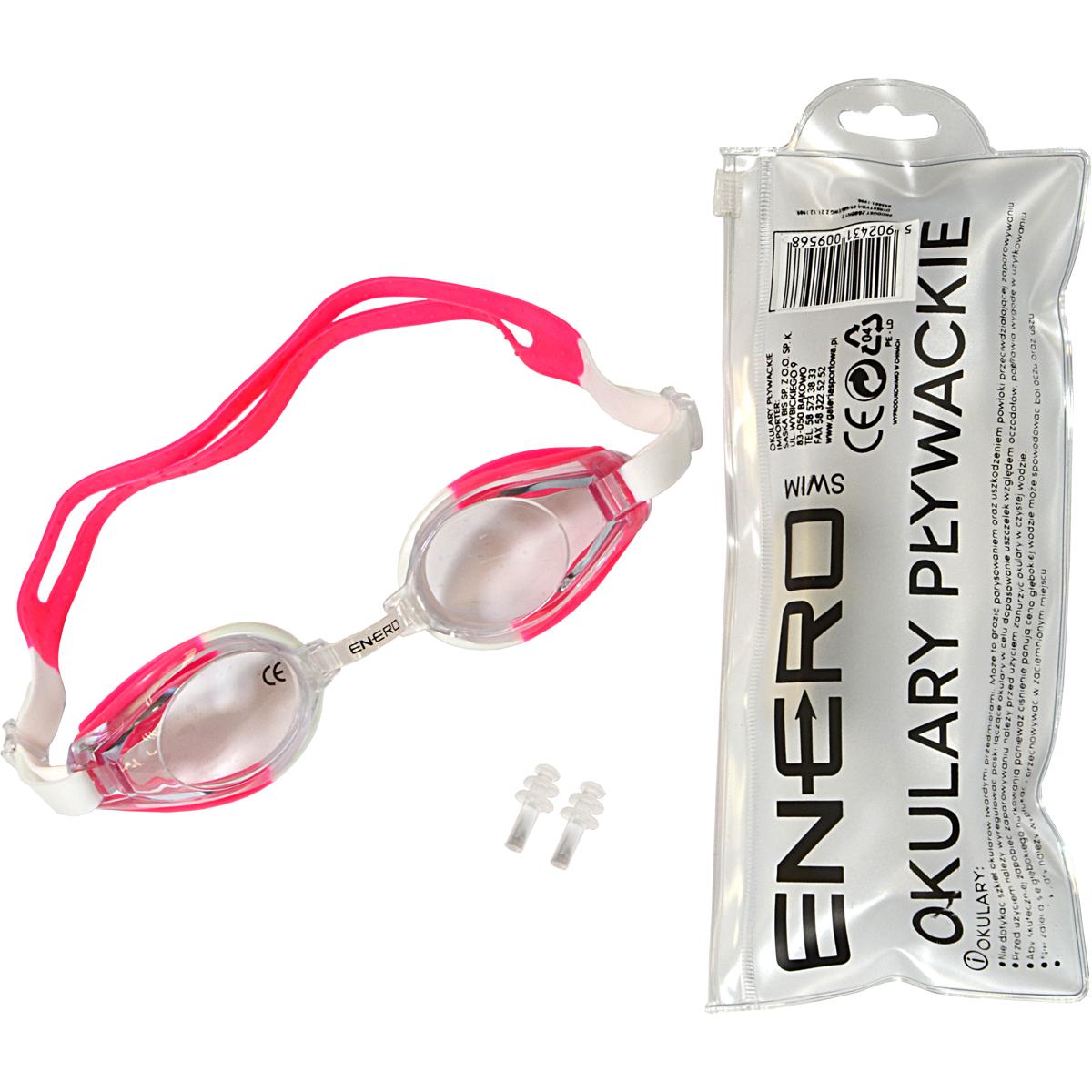 OKULARKI PŁYWACKIE Z ZATYCZKAMI ENERO RÓŻOWE OKULARKI PŁYWACKIE Z ZATYCZKAMI ENERO RÓŻOWE