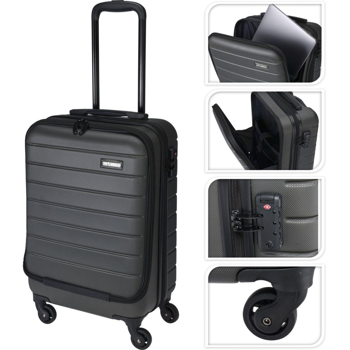 WALIZKA PODRÓŻNA KABINOWA 20 CALI Z KOMORĄ NA LAPTOPA PROWORLD ANTRACYT WALIZKA PODRÓŻNA KABINOWA 20 CALI Z KOMORĄ NA LAPTOPA PROWORLD ANTRACYT