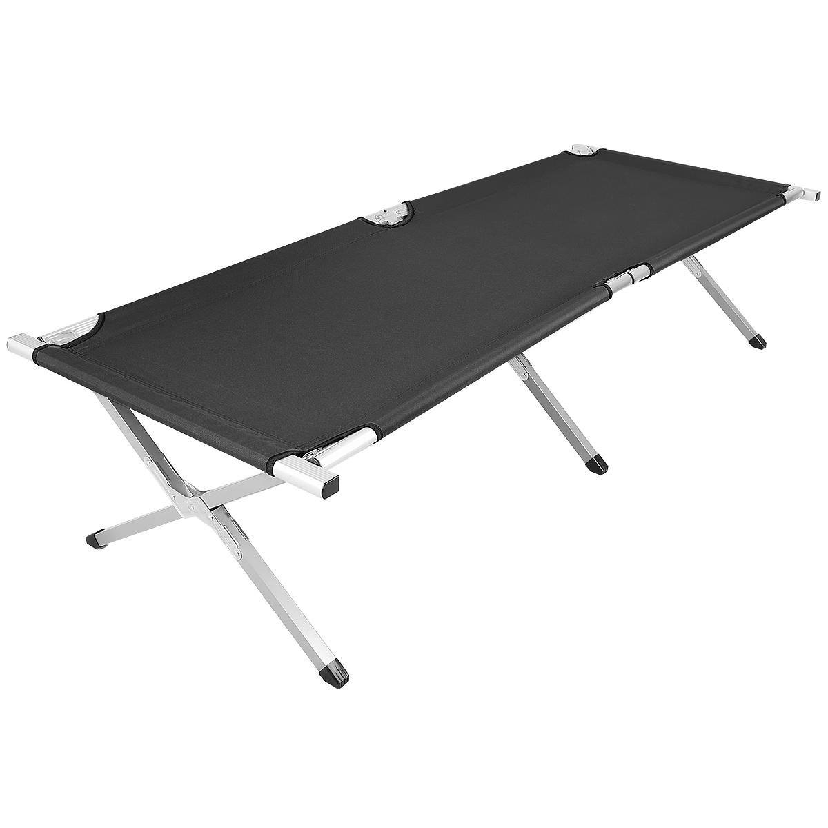 ŁÓŻKO TURYSTYCZNE SKŁADANE Z POKROWCEM CZARNE ŁÓŻKO TURYSTYCZNE SKŁADANE Z POKROWCEM CZARNE