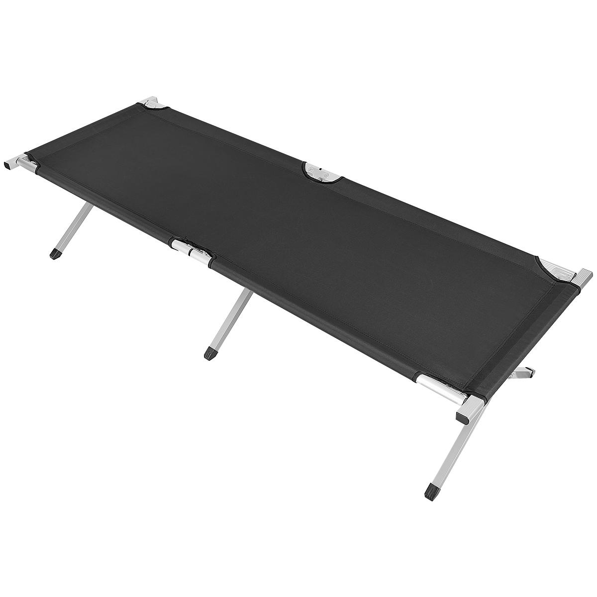 ŁÓŻKO TURYSTYCZNE SKŁADANE Z POKROWCEM CZARNE ŁÓŻKO TURYSTYCZNE SKŁADANE Z POKROWCEM CZARNE