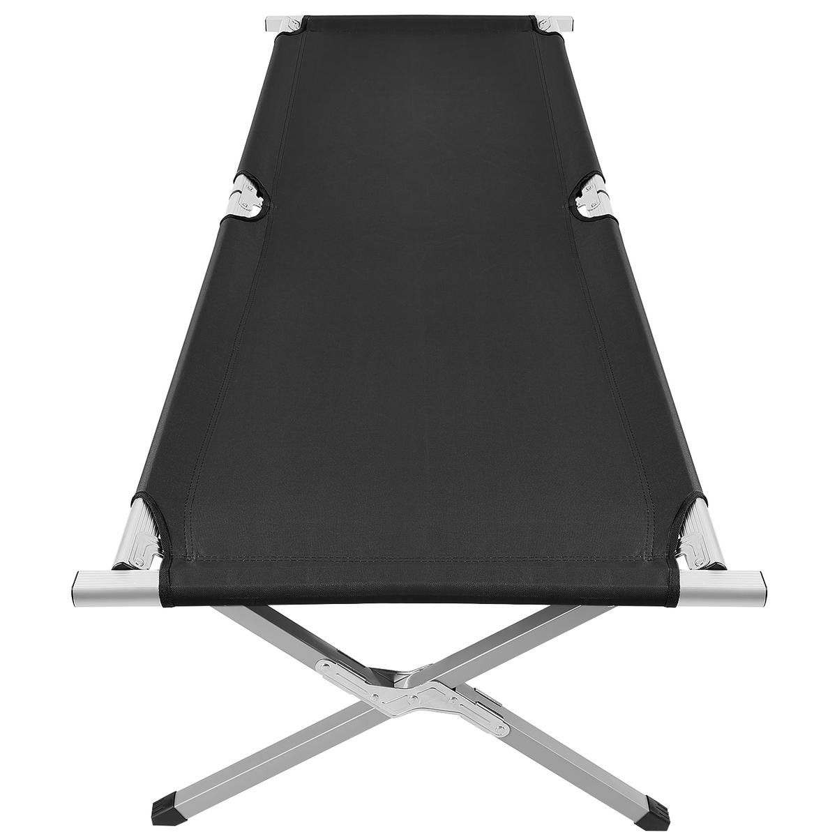 ŁÓŻKO TURYSTYCZNE SKŁADANE Z POKROWCEM CZARNE ŁÓŻKO TURYSTYCZNE SKŁADANE Z POKROWCEM CZARNE