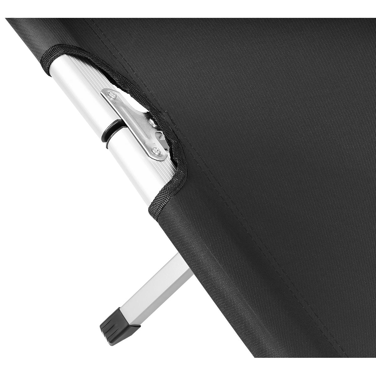 ŁÓŻKO TURYSTYCZNE SKŁADANE Z POKROWCEM CZARNE ŁÓŻKO TURYSTYCZNE SKŁADANE Z POKROWCEM CZARNE