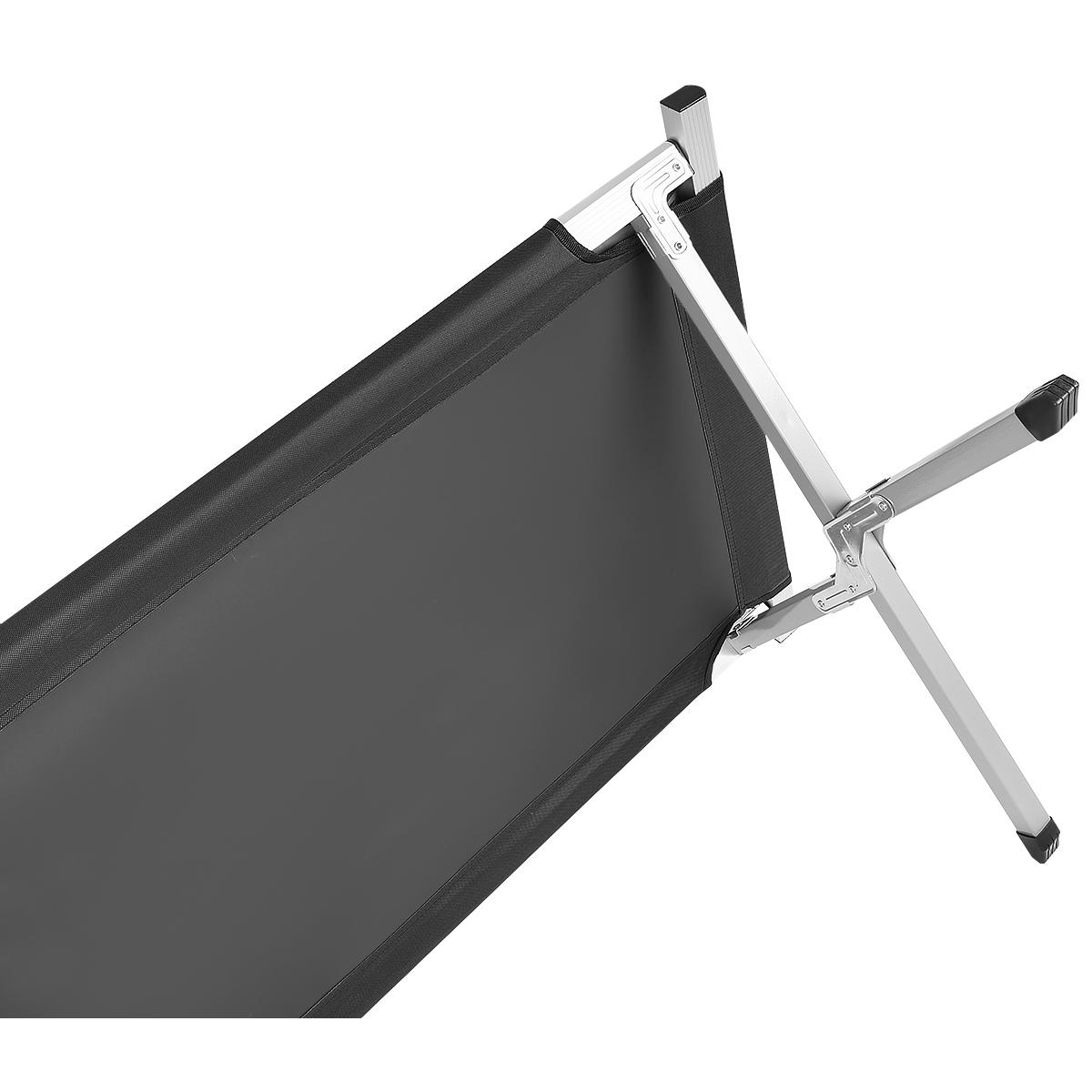 ŁÓŻKO TURYSTYCZNE SKŁADANE Z POKROWCEM CZARNE ŁÓŻKO TURYSTYCZNE SKŁADANE Z POKROWCEM CZARNE