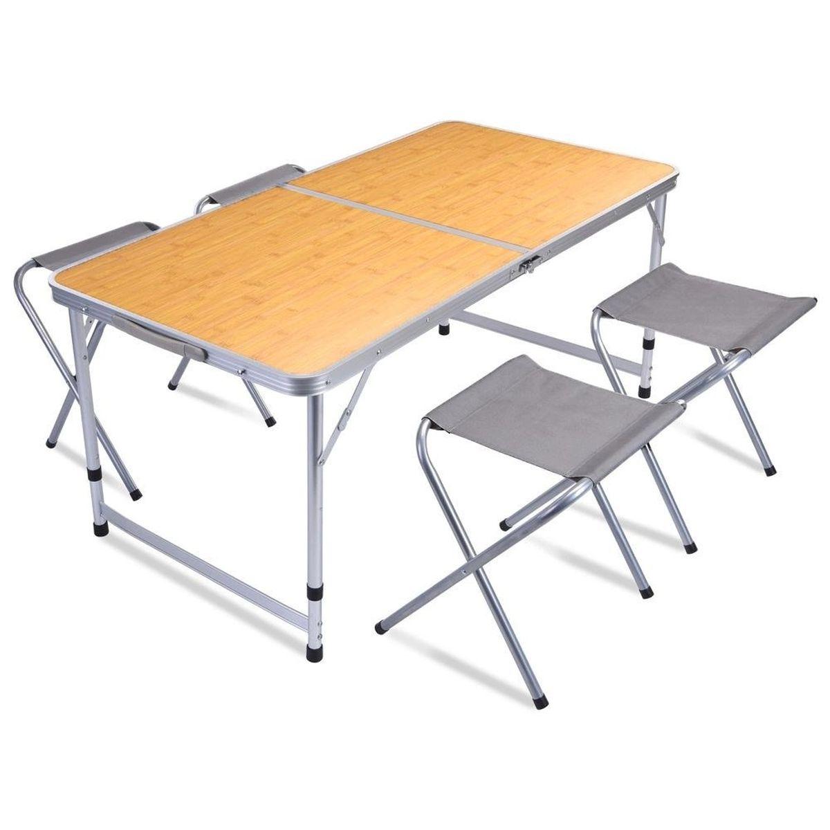 STOLIK TURYSTYCZNY 120x60x70/62/55CM I 4 KRZESEŁKA 33x27x35CM REDCLIFFS BAMBUS STOLIK TURYSTYCZNY 120x60x70/62/55CM I 4 KRZESEŁKA 33x27x35CM REDCLIFFS BAMBUS