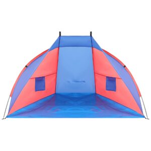 NAMIOT OSŁONA PLAŻOWA SUN 200x120x120cm NIEBIESKO-CZERWONA ENERO CAMP