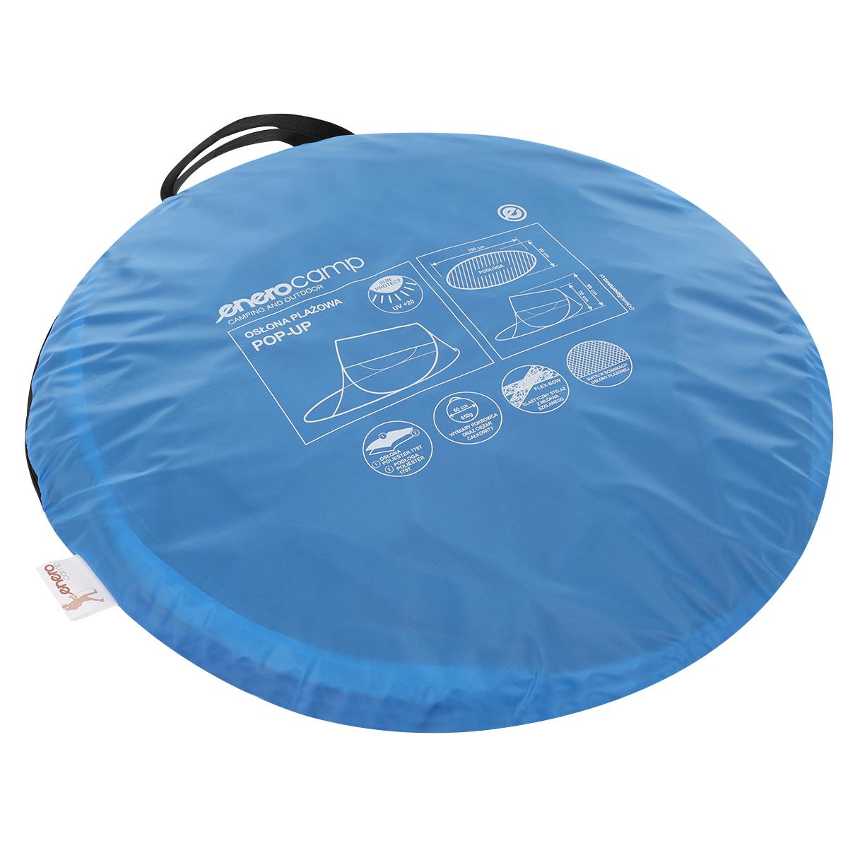 NAMIOT PARAWAN PLAŻOWY SAMOROZKŁADAJĄCY 190X80X90/70CM NIEBIESKI ENERO CAMP NAMIOT PARAWAN PLAŻOWY SAMOROZKŁADAJĄCY 190X80X90/70CM NIEBIESKI ENERO CAMP