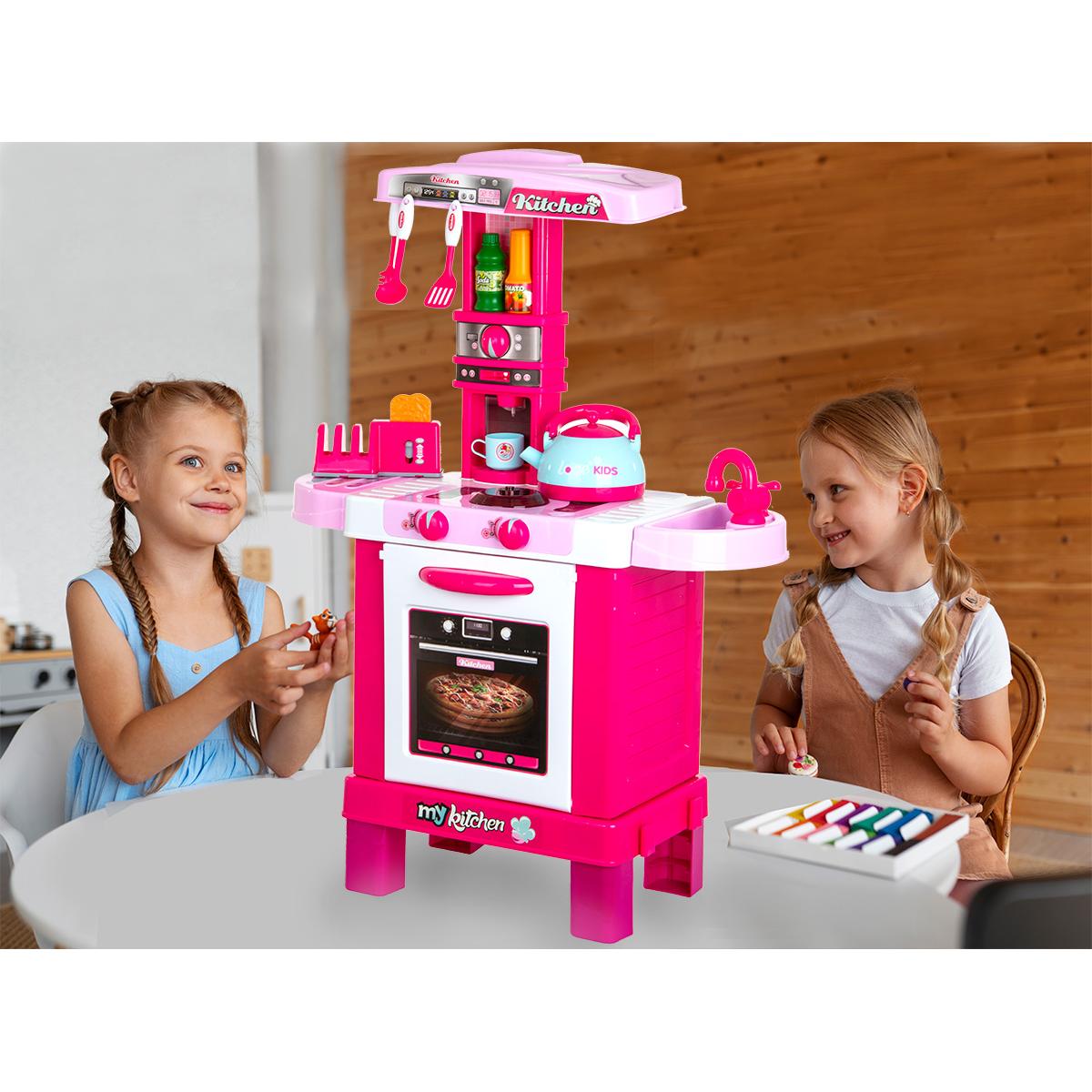 KUCHNIA DLA DZIECI 32 ELEMENTY RÓŻOWA 64x29x87CM KUCHNIA DLA DZIECI 32 ELEMENTY RÓŻOWA 64x29x87CM