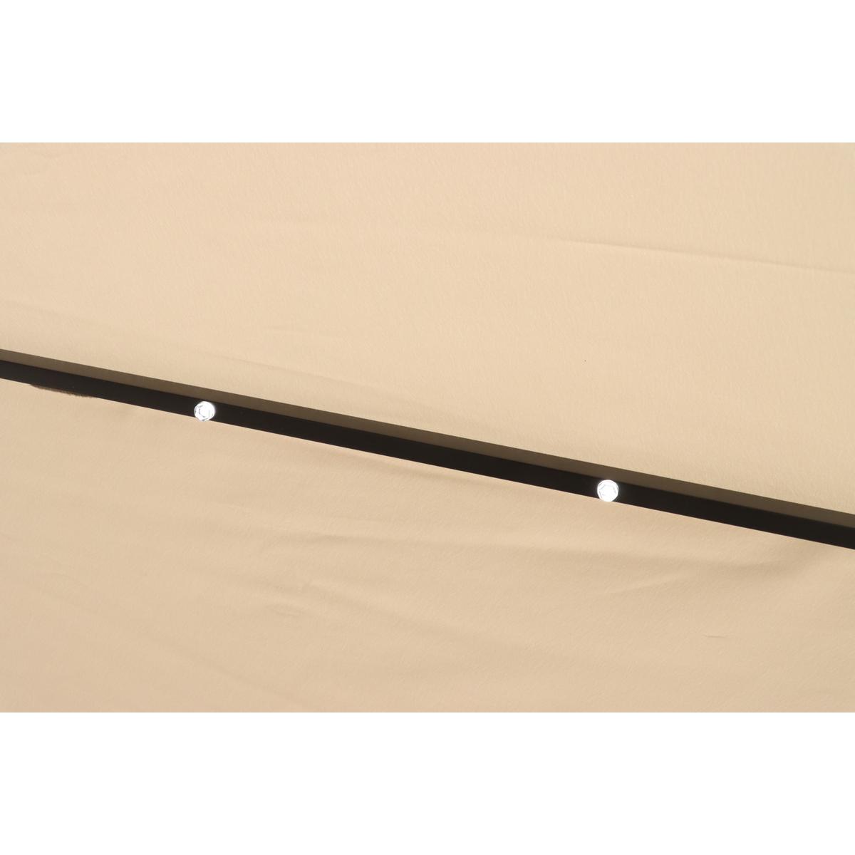 PARASOL OGRODOWY Z OŚWIETLENIEM LED 300CM BEŻOWY PARASOL OGRODOWY Z OŚWIETLENIEM LED 300CM BEŻOWY