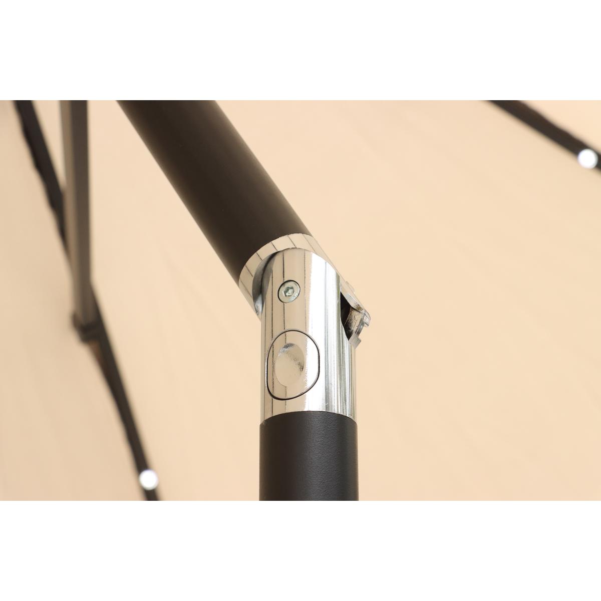 PARASOL OGRODOWY Z OŚWIETLENIEM LED 300CM BEŻOWY PARASOL OGRODOWY Z OŚWIETLENIEM LED 300CM BEŻOWY