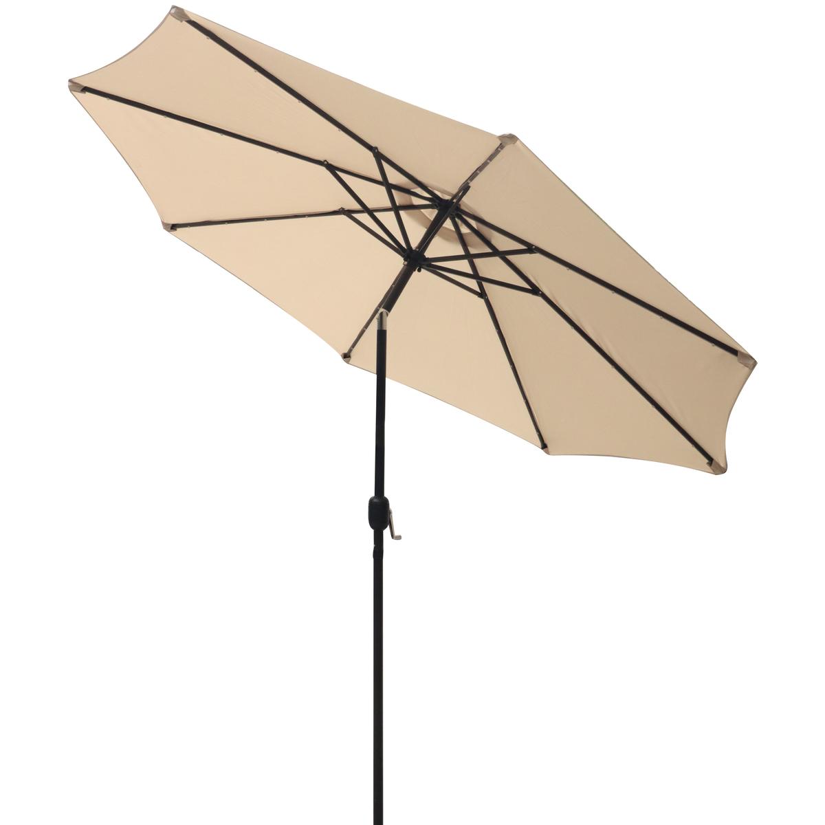 PARASOL OGRODOWY Z OŚWIETLENIEM LED 300CM BEŻOWY PARASOL OGRODOWY Z OŚWIETLENIEM LED 300CM BEŻOWY