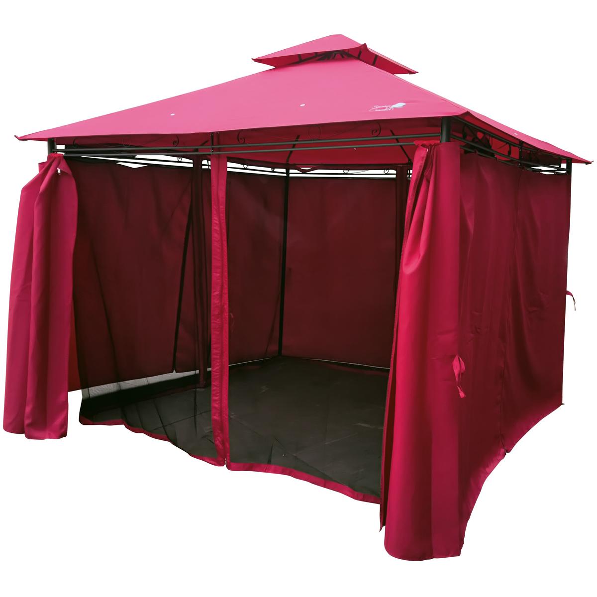 PAWILON OGRODOWY 3x3x2.6M Z ZASŁONAMI I MOSKITIERĄ BORDOWY PAWILON OGRODOWY 3x3x2.6M Z ZASŁONAMI I MOSKITIERĄ BORDOWY