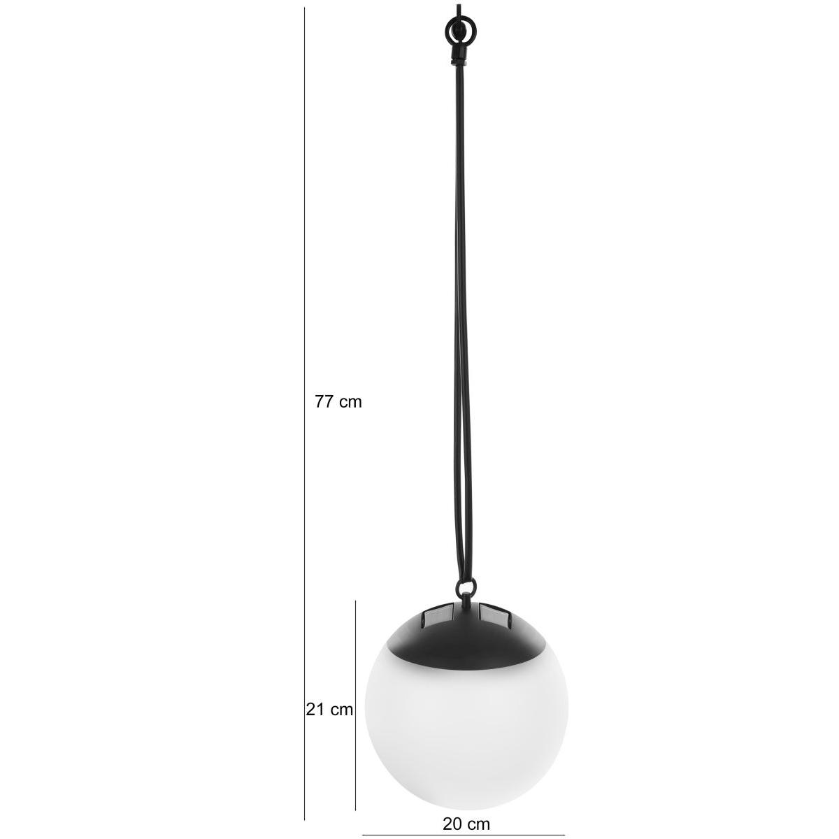 LAMPA SOLARNA PLASTIKOWA KULA WISZĄCA 20CM LAMPA SOLARNA PLASTIKOWA KULA WISZĄCA 20CM