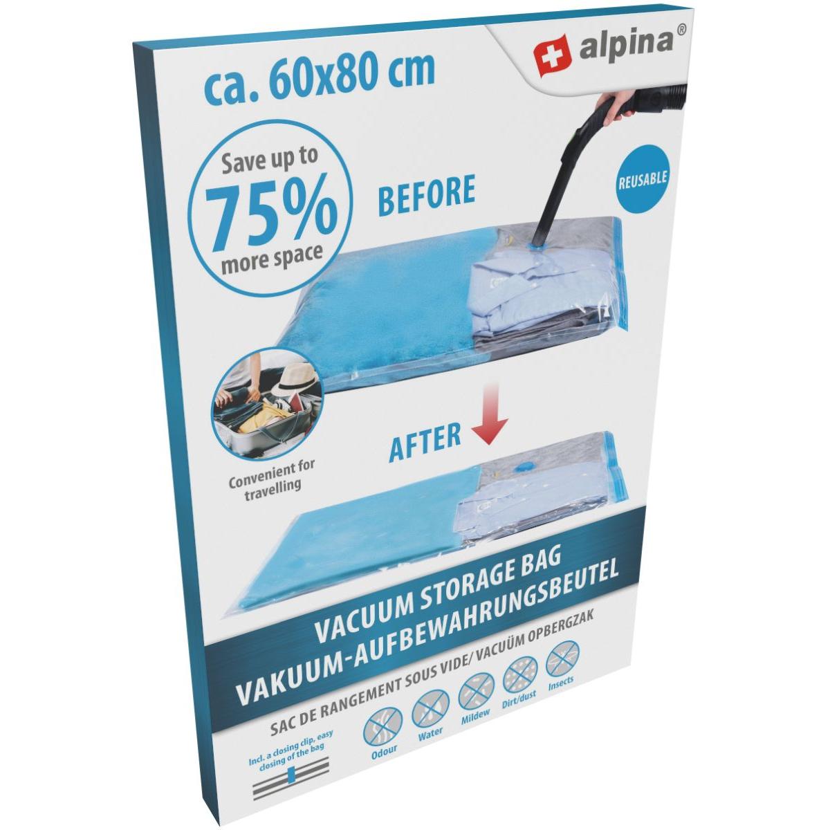 WOREK PRÓŻNIOWY DO PRZECHOWYWANIA UBRAŃ, POŚCIELI 60x80cm ALPINA WOREK PRÓŻNIOWY DO PRZECHOWYWANIA UBRAŃ, POŚCIELI 60x80cm ALPINA