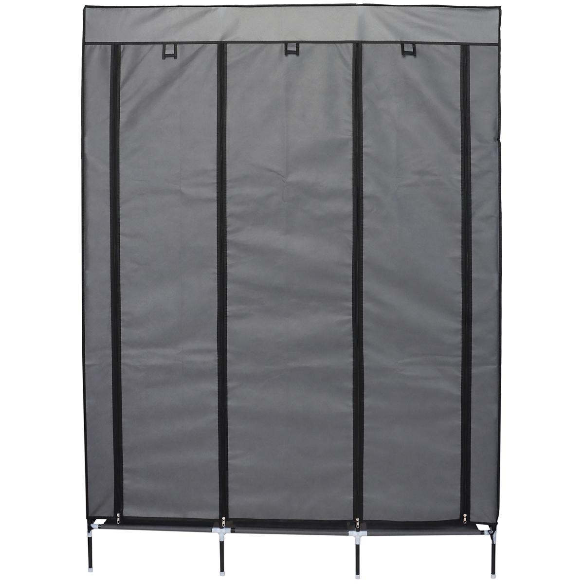 SZAFA TEKSTYLNA GARDEROBA 127x45x172CM CIEMNOSZARA 45221 SZAFA TEKSTYLNA GARDEROBA 127x45x172CM CIEMNOSZARA 45221