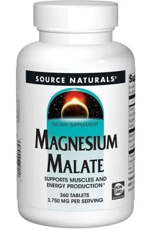 SOURCE NATURALS Magnesium Malate - Jabłczan magnezu (360 tabl.)