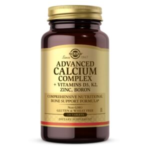 SOLGAR Advanced Calcium Complex - D3 + K2 + Zinc + Boron (120 tabl.)