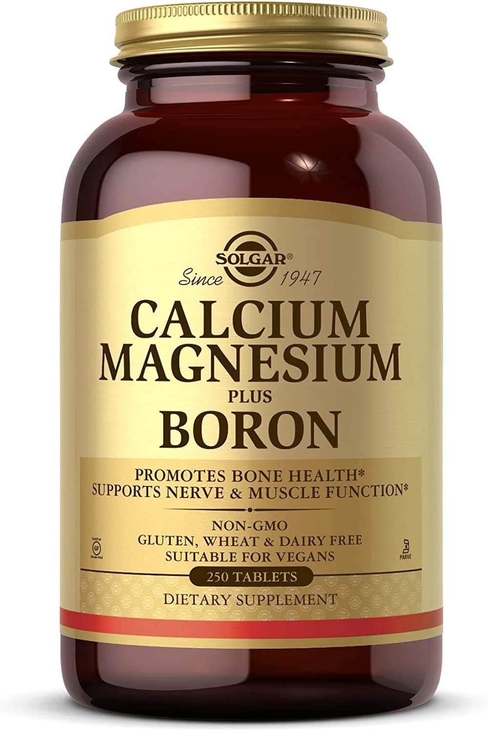 SOLGAR Calcium Magnesium plus Boron - Wapń, Magnez Plus Bor (250 tabl.)