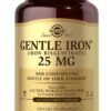 SOLGAR Gentle Iron 25 mg - Łagodny związek żelaza - diglicynian żelaza (180 kaps.)