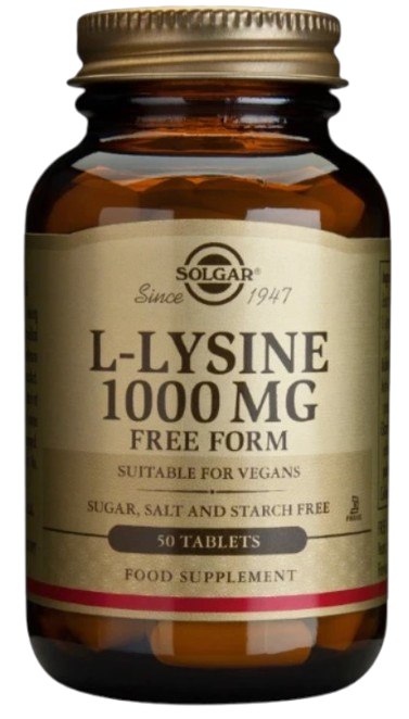 SOLGAR L-Lysine 1000 mg - L-Lizyna 1000 mg (50 tabl.)