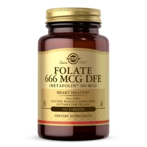 SOLGAR Folate (Metafolin) 400 mcg (100 tabl.)