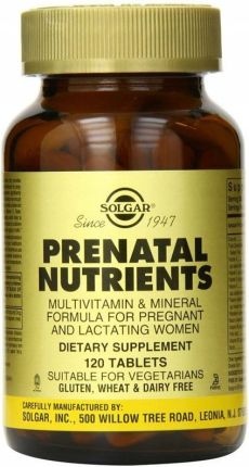SOLGAR Prenatal Nutrients - Witaminy i minerały prenatalne (120 tabl.)