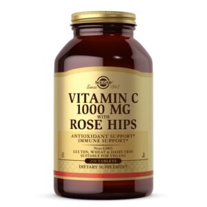 SOLGAR Vitamin C 1000 mg with Rose Hips - Witamina C 1000 mg z dziką różą (250 tabl.)